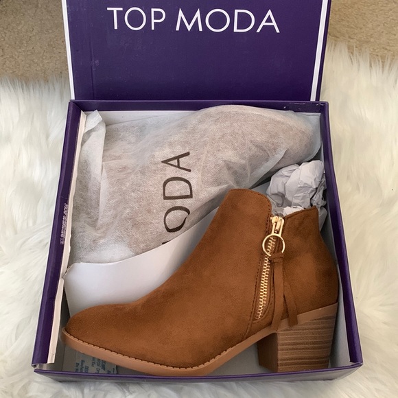 TOP Moda Shoes - Top Moda Zandra Zip Ankle Bootie